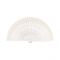 Wooden Small Perforated Fan Joseblay White