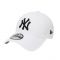 Καπέλο τζόκεϊ λευκό New York Yankees New Era 9Forty League Essential Cap White / Black