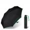 Ομπρέλα σπαστή μονόχρωμη μαύρη με ρέλι United Colors of Benetton Folding Manual Umbrella Black