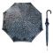 Long Automatic Satin Umbrella Vertical Logo Blue