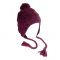 Women's Winter Earflap With Pom - Pon Chaos Greer Berry