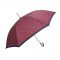 Women's Long Automatic Windproof Umbrella Blue Drop Dots Bordeaux