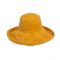 Καπέλο γυναικείο πλατύγυρο υφασμάτινο καλοκαιρινό κίτρινο