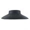 Καπέλο γείσο γυναικείο ψάθινο μαύρο με μαύρο ρέλι