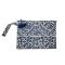 Women's Cotton Toiletry Bag Ecru / Royal Blue