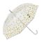 Ομπρέλα μεγάλη αυτόματη  αντιανεμική διάφανη πουά  μουσταρδί Gotta Automatic Stick Transparent Umbrella Dots Mustard