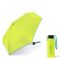 Ομπρέλα μίνι σπαστή πλακέ χειροκίνητη ανοιχτό πράσινο με ρέλι United Colors Of Benetton Ultra Mini Flat Folding Umbrella Lime Punch