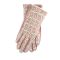Γάντια γυναικεία υφασμάτινα εμπριμέ ροζ