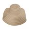 Women's Summer Straw Hat With Stripes Beige