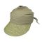 Summer Ladies' Straw Visor With Bandana Green