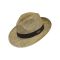 Καπέλο ψάθινο ανδρικό καλοκαιρινό με μαύρη κορδέλα Trilby Fedora Straw Hat