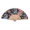 Ladies Wooden Medium Fan Abanicos Aparisi  Floral Black