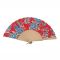 Ladies Wooden Medium Fan Abanicos Aparisi  Floral Red