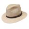 Straw Panama Hat With Brown Leather Strap