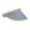 Καπέλο γείσο πιάστρα ψάθινο σιέλ  Women Straw Visor Hat