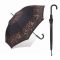 Ομπρέλα  μεγάλη αυτόματη γυναικεία animal print μαύρη Happy Rain Essentials
