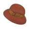 Καπέλο γυναικείο χειμερινό μάλλινο με φιόγκο κεραμιδί