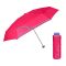 Ομπρέλα γυναικεία μονόχρωμη mini σπαστή ροζ Perletti Time Mini Pink