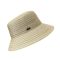Καπέλο γυναικείο ψάθινο ριγέ μπεζ Women's Straw Bucket Hat Striped Beige