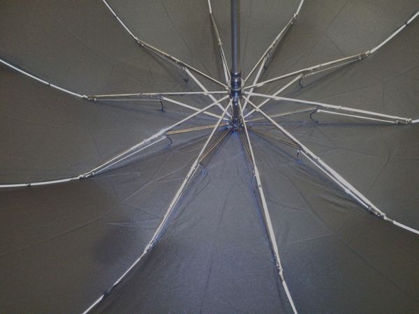 Ομπρέλα μαύρη αυτόματη σπαστή με ξύλινη γυριστή λαβή Guy Laroche Automatic Folding Umbrella Black