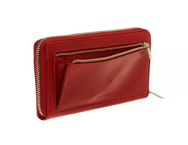 Women's  Horizontal Leather Wallet LaVor Red 6012