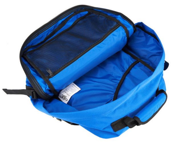 Τσάντα ταξιδίου - σακίδιο πλάτης μίνι, τιρκουάζ, Cabin Zero Ultra Light Mini Cabin Bag Samui Blue, εσωτερικό