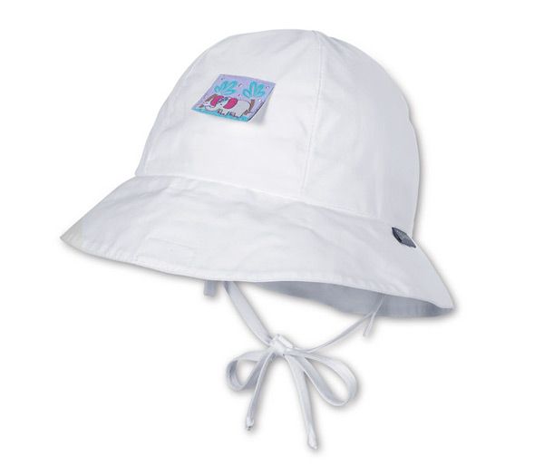 Summer Cotton Hat With UV Protection Sterntaler White