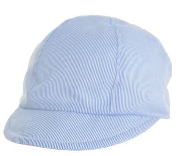 Καπέλο τζόκεϊ βρεφικό καλοκαιρινό θαλασσί ριγέ Boys Pinstripe Cap