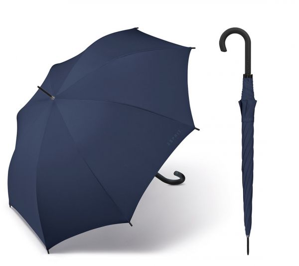 Ομπρέλα μεγάλη αυτόματη μονόχρωμη μπλε Esprit Long AC Basic Blue