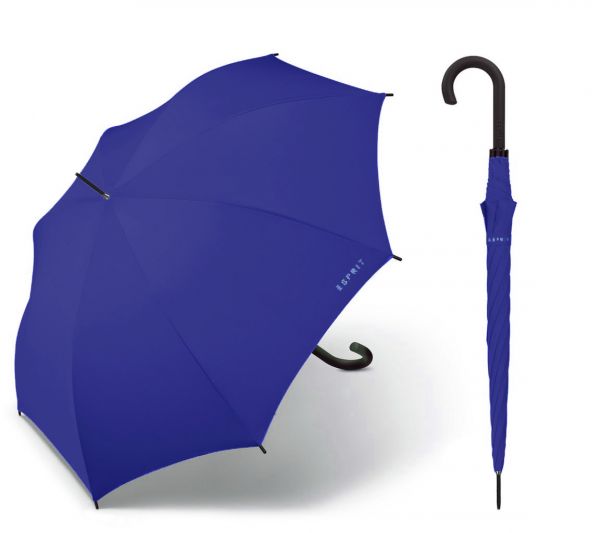 Ομπρέλα μεγάλη αυτόματη μονόχρωμη μπλε ρουά   Esprit Long AC Basic Royal Blue