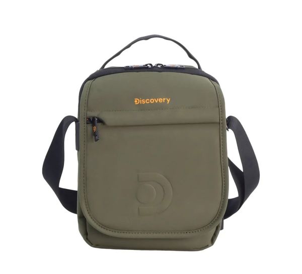 Τσάντα ώμου - χεριού ανδρική χακί Discovery Geyser Utility Crossbody Bag With Flap D01202.11 Khaki