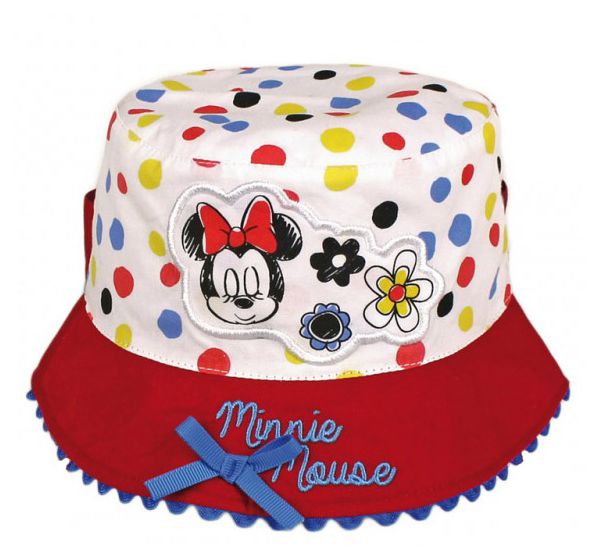 Καπέλο καλοκαιρινό βρεφικό πουά με αντηλιακή προστασία Disney Minnie Mouse