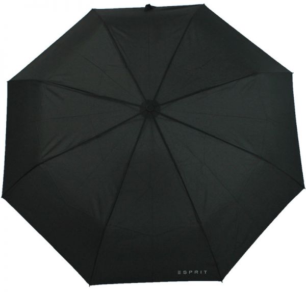Ομπρέλα σπαστή μονόχρωμη χειροκίνητη μαύρη Esprit Manual Mini Basic Folding Umbrella Black