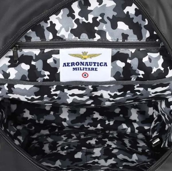 Σακίδιο πλάτης αδιάβροχο ανθρακί Aeronautica Militare Frecce Backpack AM - 345 Anthracite, λεπτομέρεια, εσωτερικό.