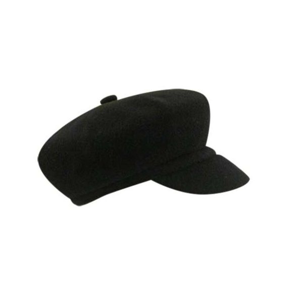 Καπέλο τραγιάσκα χειμερινό μαύρο Kangol Wool Spitfire