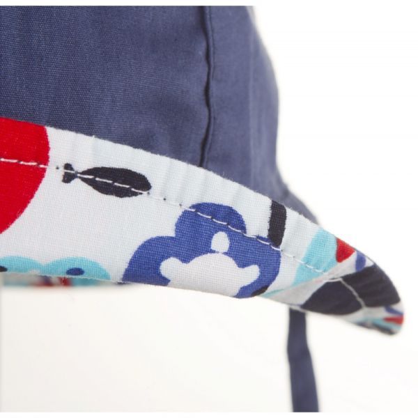 Καπέλο καλοκαιρινό βαμβακερό δύο όψεων Tuc Tuc Deep Blue