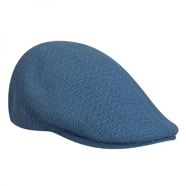 Καπέλο τραγιάσκα καλοκαιρινή ψαροκόκαλο μπλε πετρόλ Kangol Herringbone 507