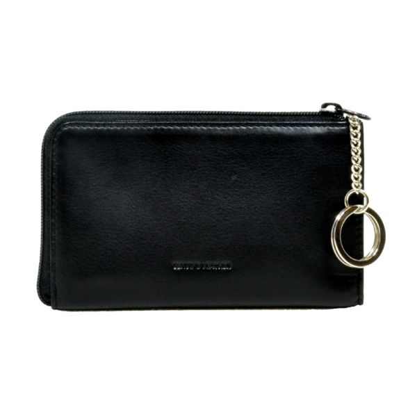 Leather Key Holder Marta Ponti Platina Black