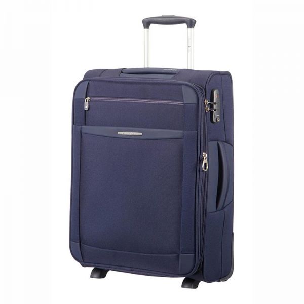 Βαλίτσα μαλακή μπλε επεκτάσιμη καμπίνας Samsonite Dynamo Upright Expandable 55cm Navy Blue