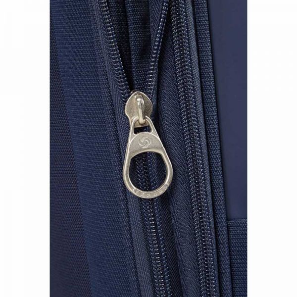 Βαλίτσα μαλακή μπλε επεκτάσιμη καμπίνας Samsonite Dynamo Upright Expandable 55cm Navy Blue, λεπτομέρεια επέκταση