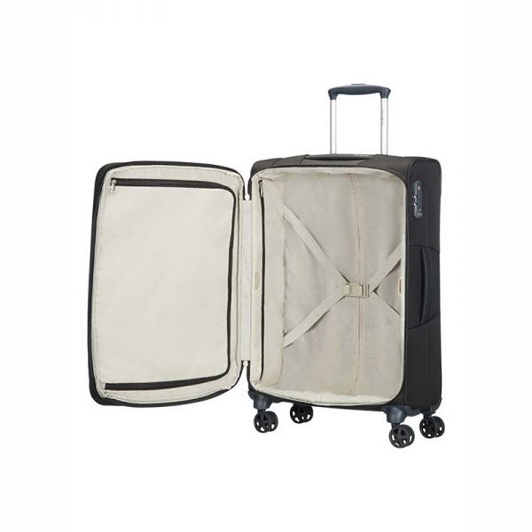 Βαλίτσα μαλακή μαύρη μεσαία με 4 ρόδες Samsonite Dynamo Spinner 67cm Black, εσωτερικό