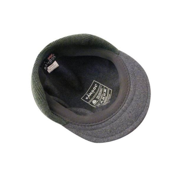 Καπέλο τραγιάσκα χειμερινό γκρι με αυτιά Kangol Wool 504 Earlap, εσωτερικό