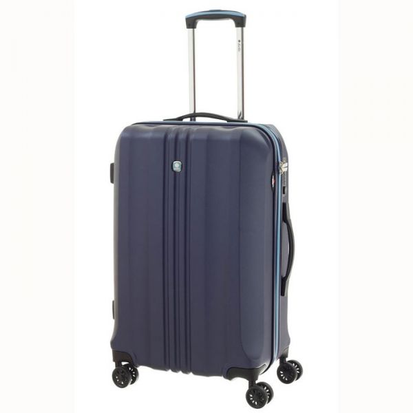 Βαλίτσα σκληρή μεσαία μπλε με 4 ρόδες Dielle 05N 60