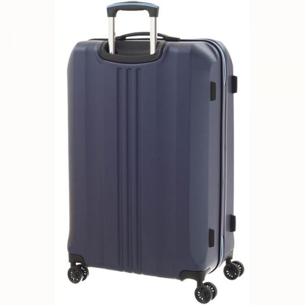 Βαλίτσα σκληρή μεσαία μπλε με 4 ρόδες Dielle 05N 60, πίσω όψη