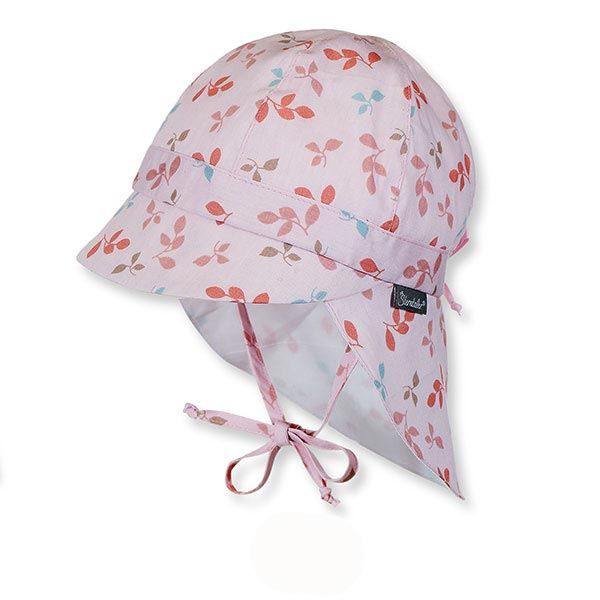 Καπέλο καλοκαιρινό βαμβακερό  με λουλούδι και αντηλιακή προστασία Sterntaler