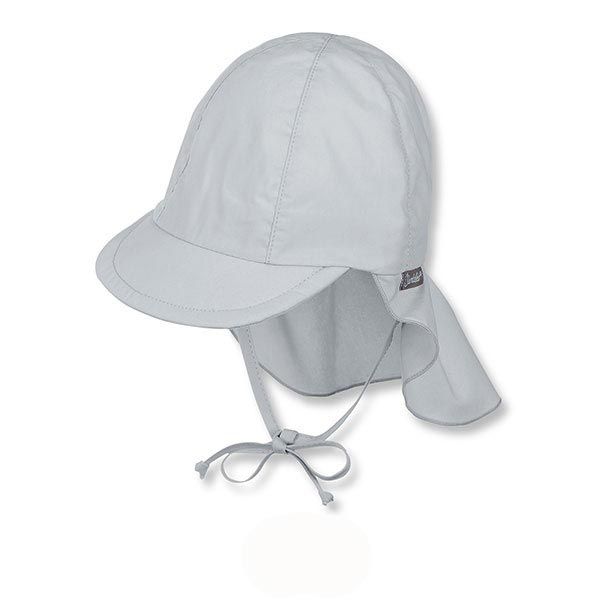 Summer Cotton Cap With Neck Cover And UV Protection Sterntaler Grey