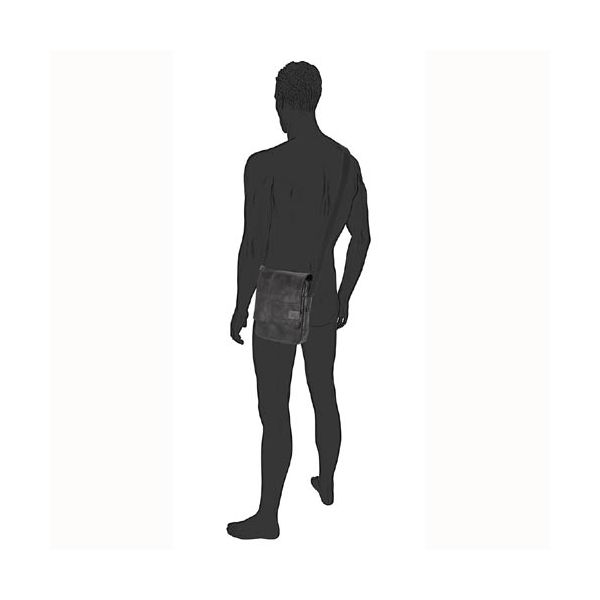 Τσάντα ώμου ανδρική μαύρη Camel Active Laos Black 251-602-60
