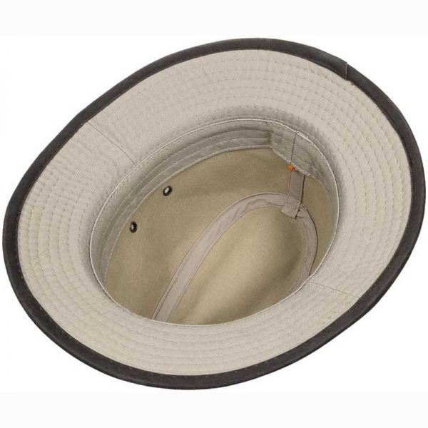 Καπέλο ανδρικό βαμβακερό εκρού Stetson Traveller Cotton, εσωτερικό