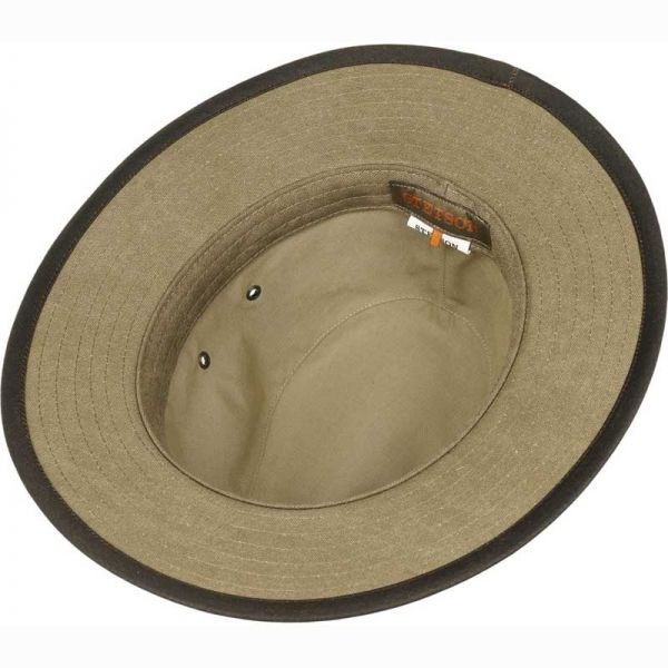 Καπέλο ανδρικό βαμβακερό καμβάς Stetson Canvas Traveller, εσωτερικό