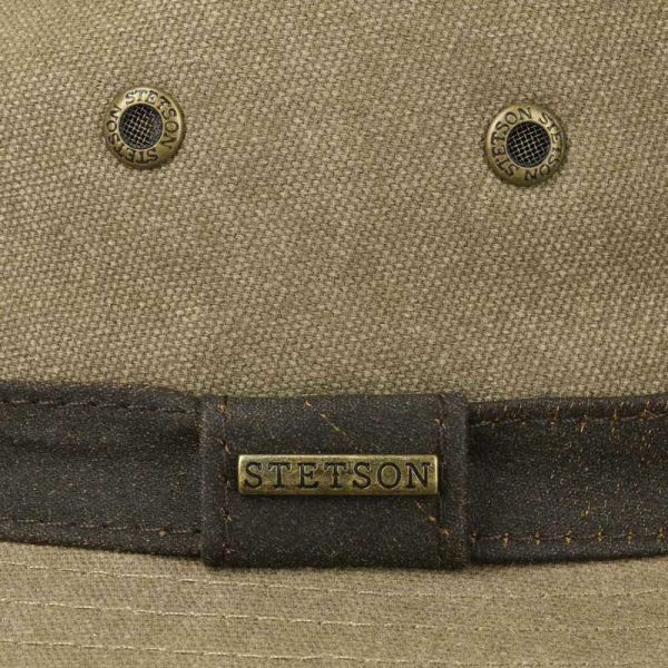 Καπέλο ανδρικό βαμβακερό καμβάς Stetson Canvas Traveller, λεπτομέρεια, κορδέλα